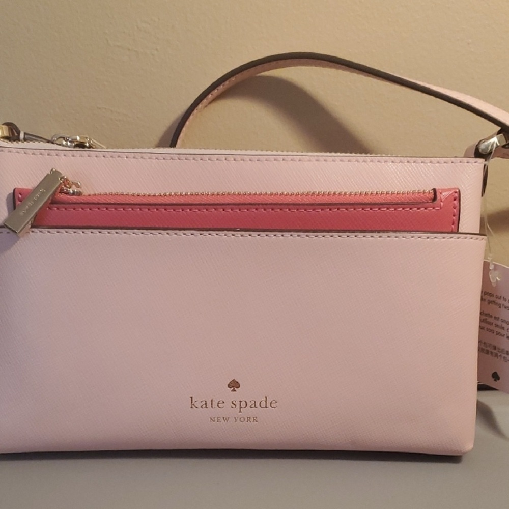 Kate Spade Hot Pink and Pink 2 In One Crossbody/Clutch Red. - Picture 2 of 6